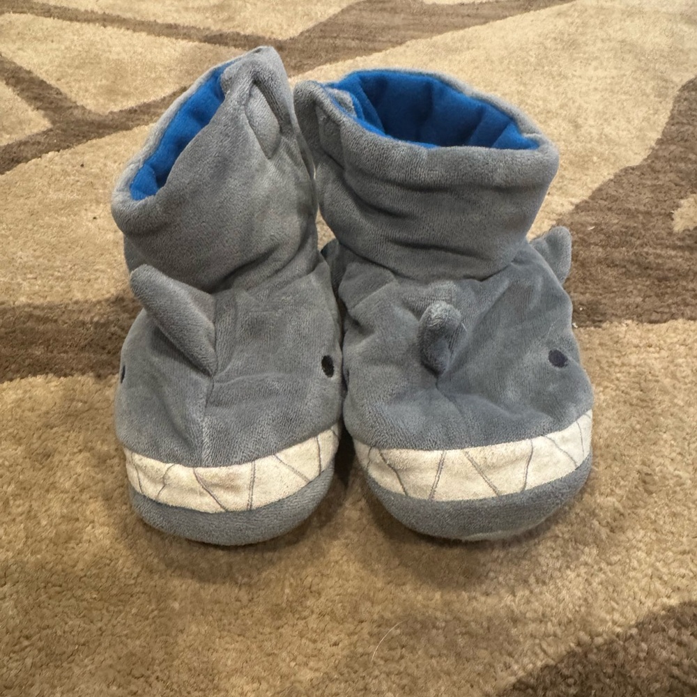 Gray Shark Kids Slippers